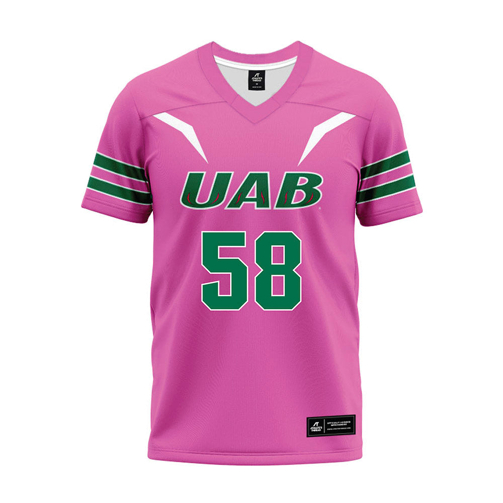 UAB - NCAA Football : Ryan Gunter - Pink Premium Football Jersey