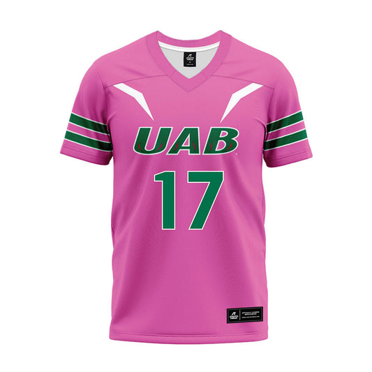 UAB - NCAA Football : Zach Johnson - Pink Premium Football Jersey-0