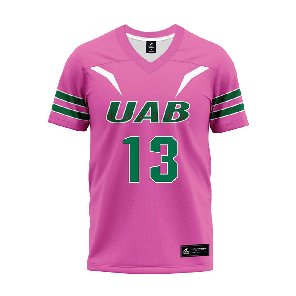 UAB - NCAA Football : Malachi Holt-Bennett - Pink Premium Football Jersey