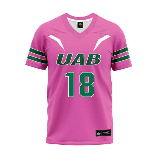 UAB - NCAA Football : Delvon Gulley - Pink Premium Football Jersey-0