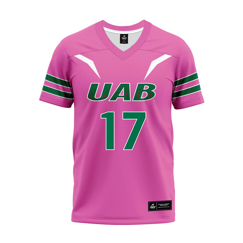 UAB - NCAA Football : Amare Thomas - Pink Premium Football Jersey