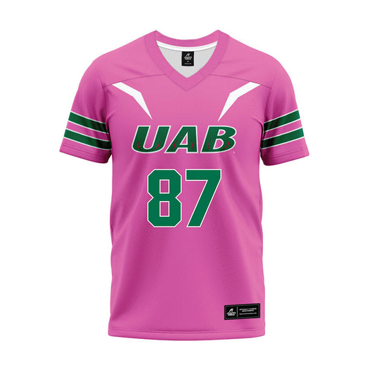 UAB - NCAA Football : Connor Harby - Pink Premium Football Jersey