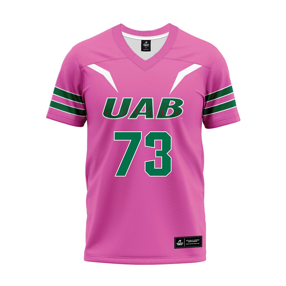 UAB - NCAA Football : Mason Chorak - Pink Premium Football Jersey