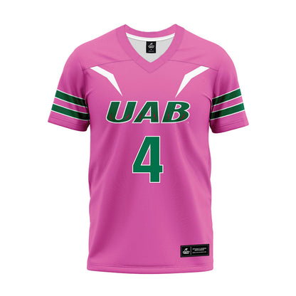 UAB - NCAA Football : Jacob Zeno - Pink Premium Football Jersey