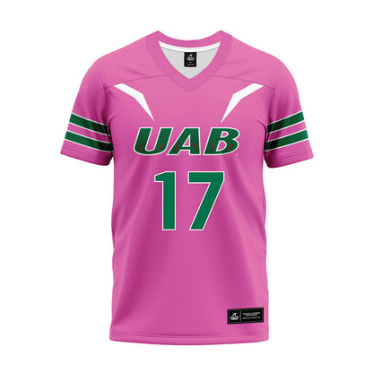 UAB - NCAA Football : Tariq Watson - Pink Premium Football Jersey