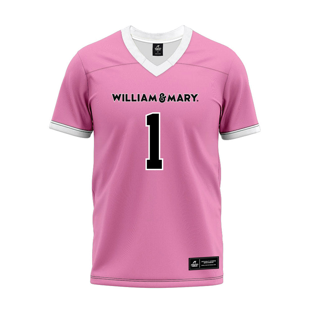 William & Mary - NCAA Football : Tariq Sims - Premium Football Jersey-0