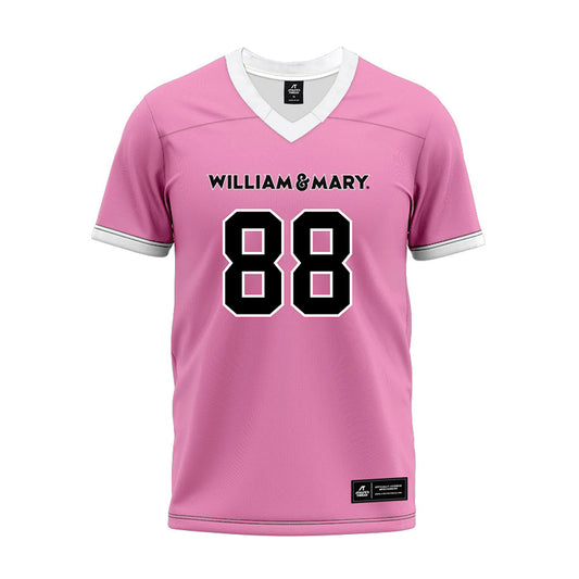 William & Mary - NCAA Football : Owen Copeland - Pink Premium Football Jersey