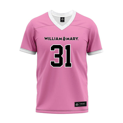 William & Mary - NCAA Football : Elijah Rainer - Pink Premium Football Jersey