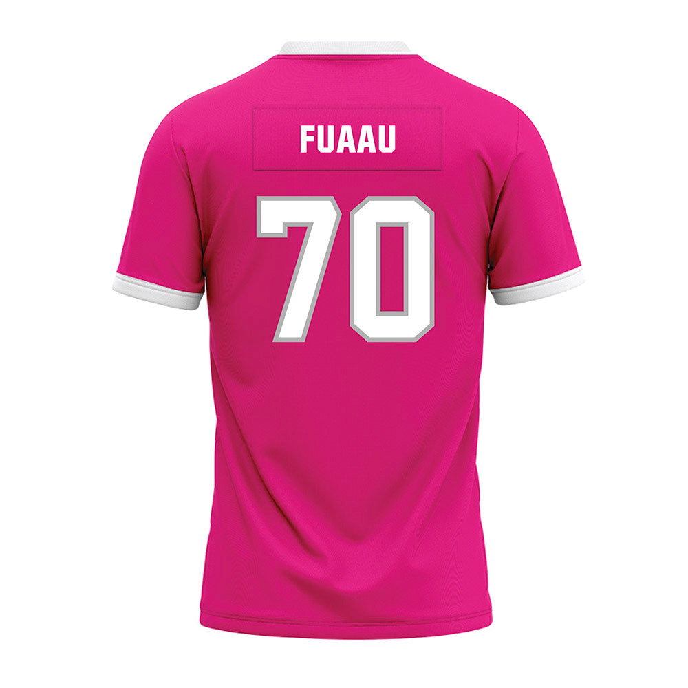 Troy - NCAA Football : Casey Fuaau - Pink Premium Football Jersey-1