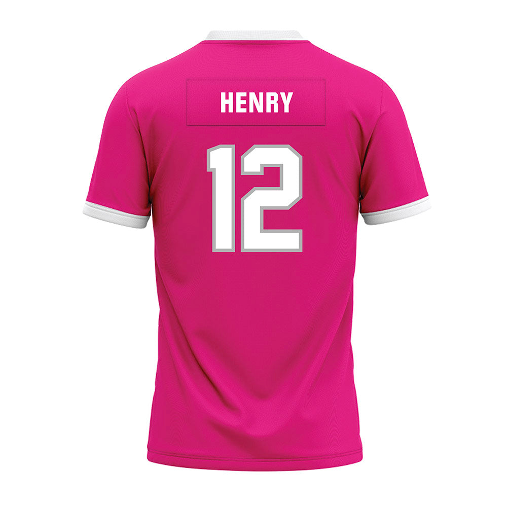 Troy - NCAA Football : Trent Henry - Pink Premium Football Jersey-1