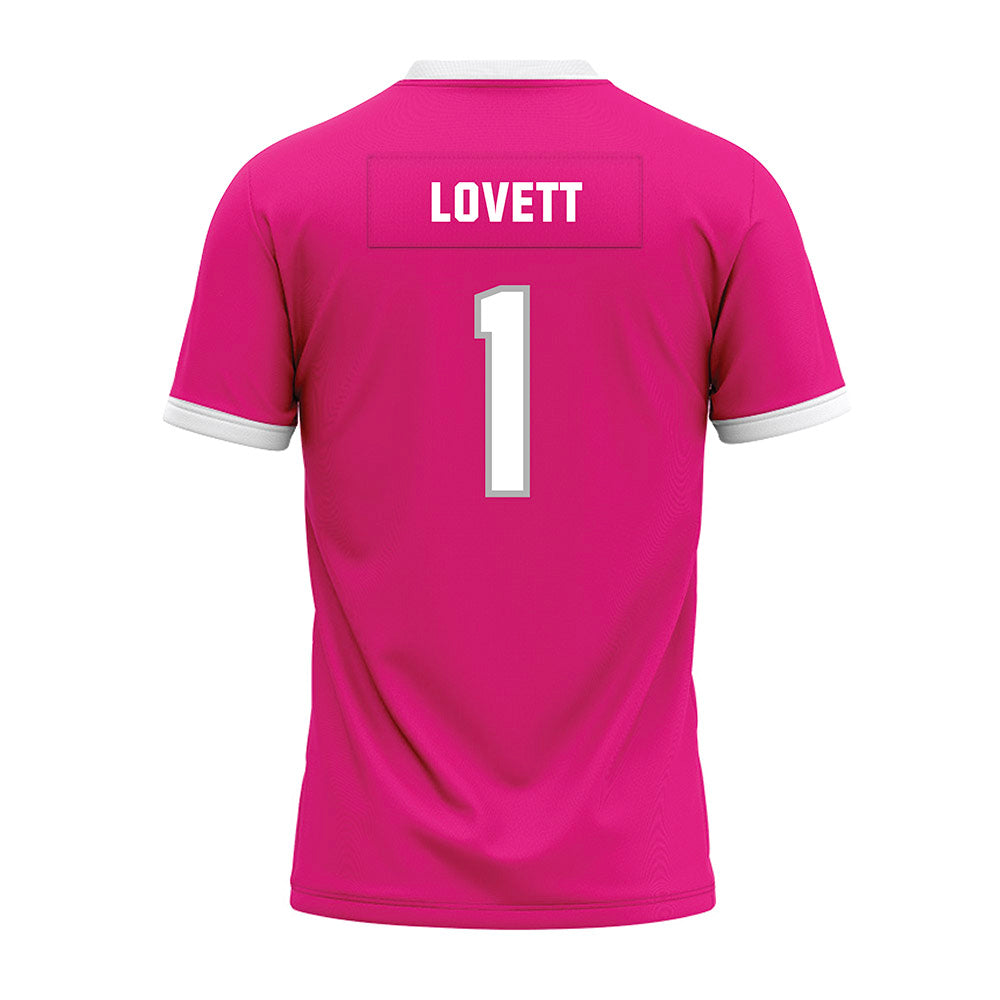 Troy - NCAA Football : Jordan Lovett - Pink Premium Football Jersey-1