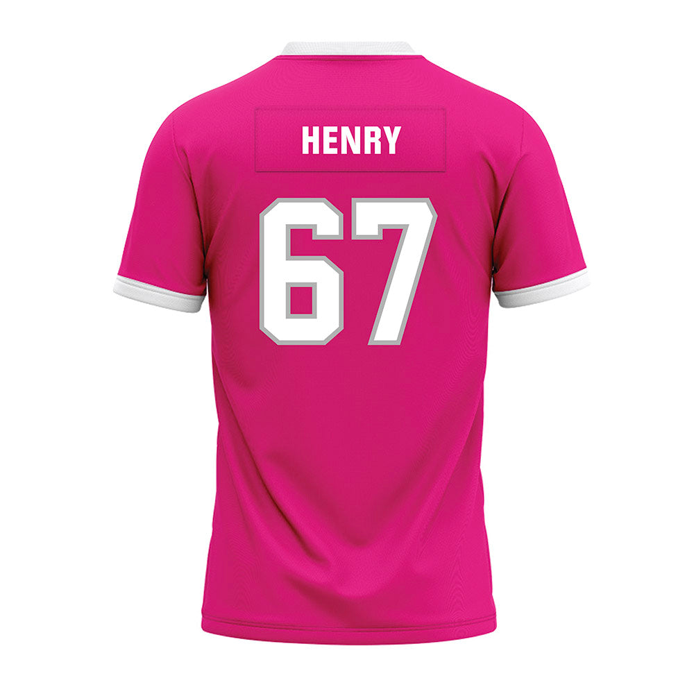 Troy - NCAA Football : Matt Henry - Pink Premium Football Jersey-1