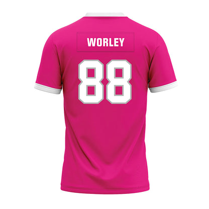 Troy - NCAA Football : Jackson Worley - Pink Premium Football Jersey-1