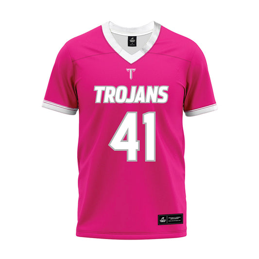 Troy - NCAA Football : Will Spain - Pink Premium Football Jersey