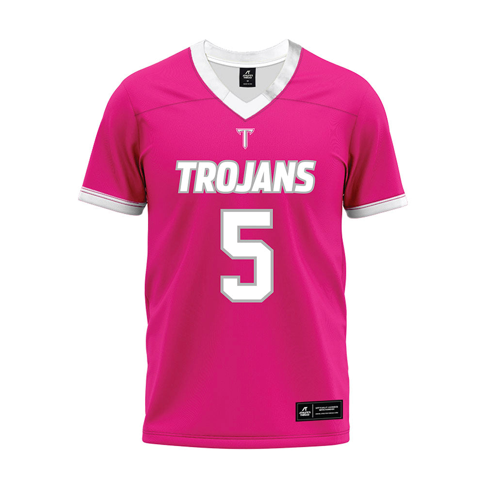Troy - NCAA Football : Kaleno Levine - Pink Premium Football Jersey-0