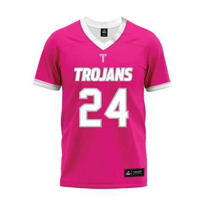 Troy - NCAA Football : Kinnick Manley - Pink Premium Football Jersey-0