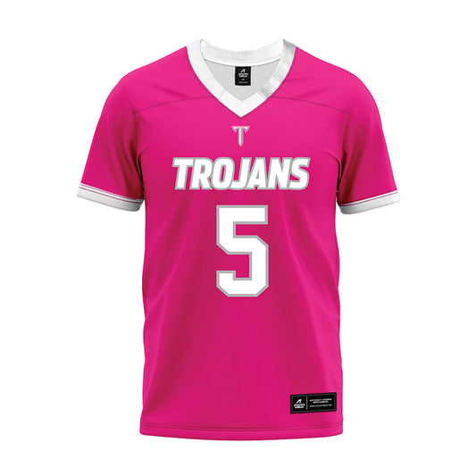 Troy - NCAA Football : Mojo Dortch - Pink Premium Football Jersey-0