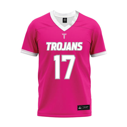 Troy - NCAA Football : Marlin Odom - Pink Premium Football Jersey-0