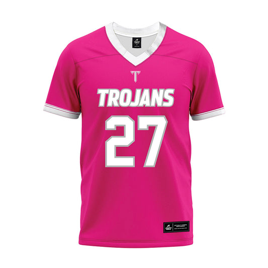 Troy - NCAA Football : OJ Vaughan Jr - Pink Premium Football Jersey-0