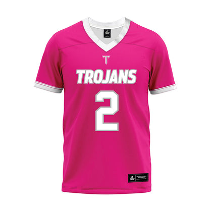 Troy - NCAA Football : Steven Cattledge - Pink Premium Football Jersey-0