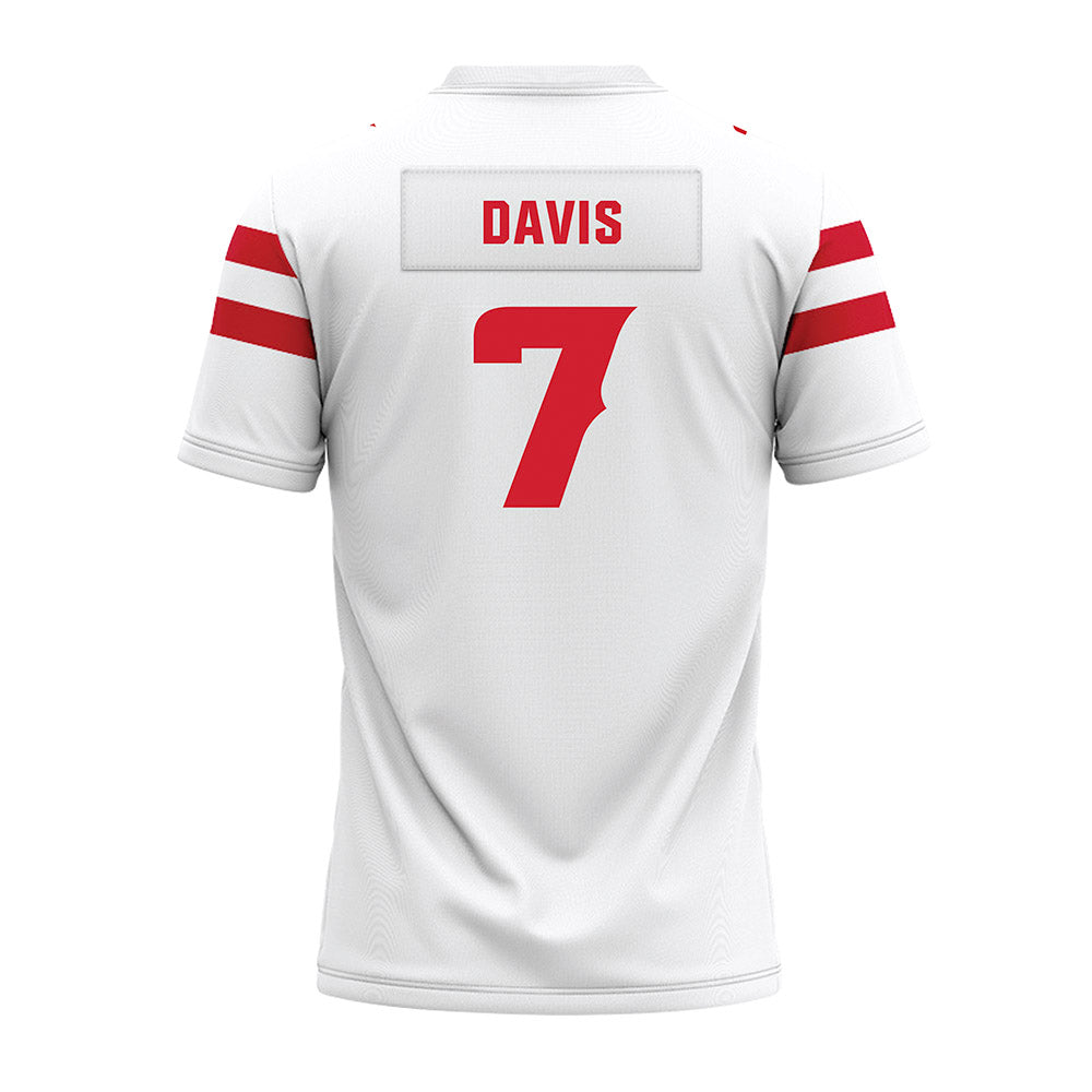 Louisiana - NCAA Football : Elijah Davis - White Premium Football Jersey