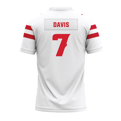 Louisiana - NCAA Football : Elijah Davis - White Premium Football Jersey