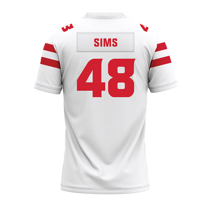 Louisiana - NCAA Football : Hunter Sims - White Premium Football Jersey-1
