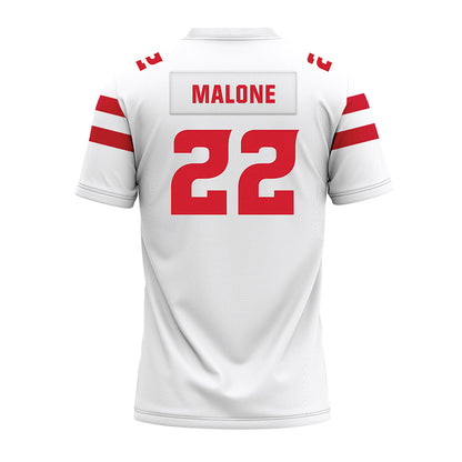 Louisiana - NCAA Football : Kevin Malone - White Premium Football Jersey-1