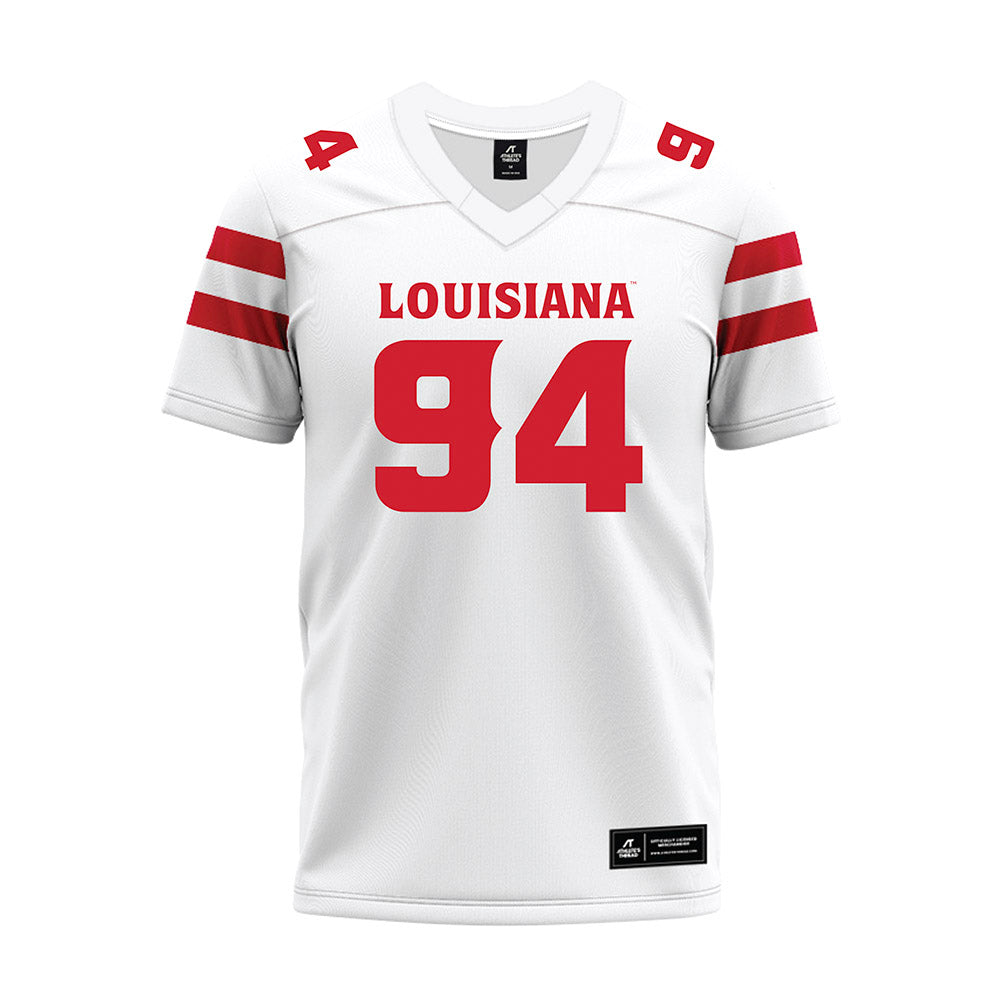 Louisiana - NCAA Football : Timahj Jones - White Premium Football Jersey-0