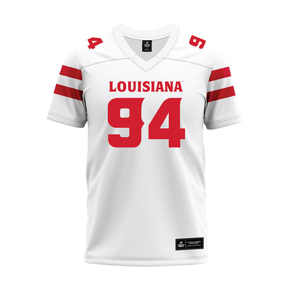 Louisiana - NCAA Football : Timahj Jones - White Premium Football Jersey-0