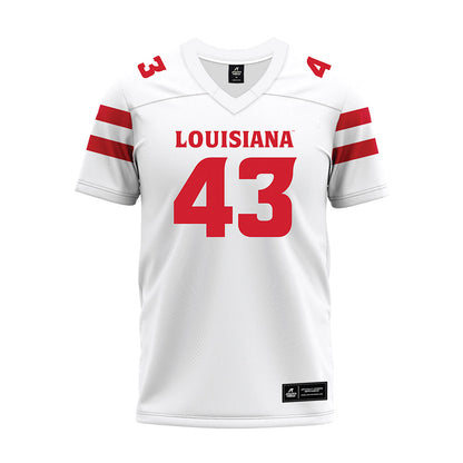 Louisiana - NCAA Football : Aiden Falgout - White Premium Football Jersey-0