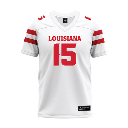 Louisiana - NCAA Football : Jacorian Norris - White Premium Football Jersey-0