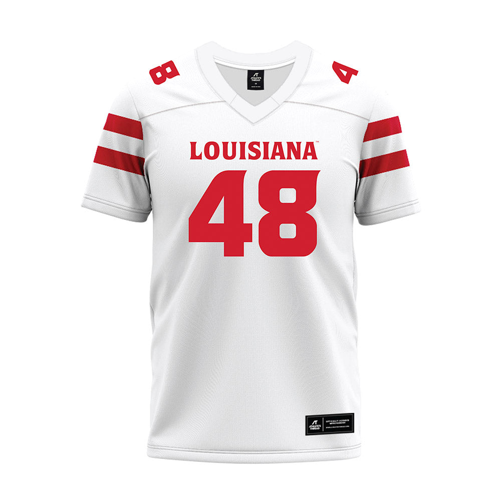 Louisiana - NCAA Football : Hunter Sims - White Premium Football Jersey-0
