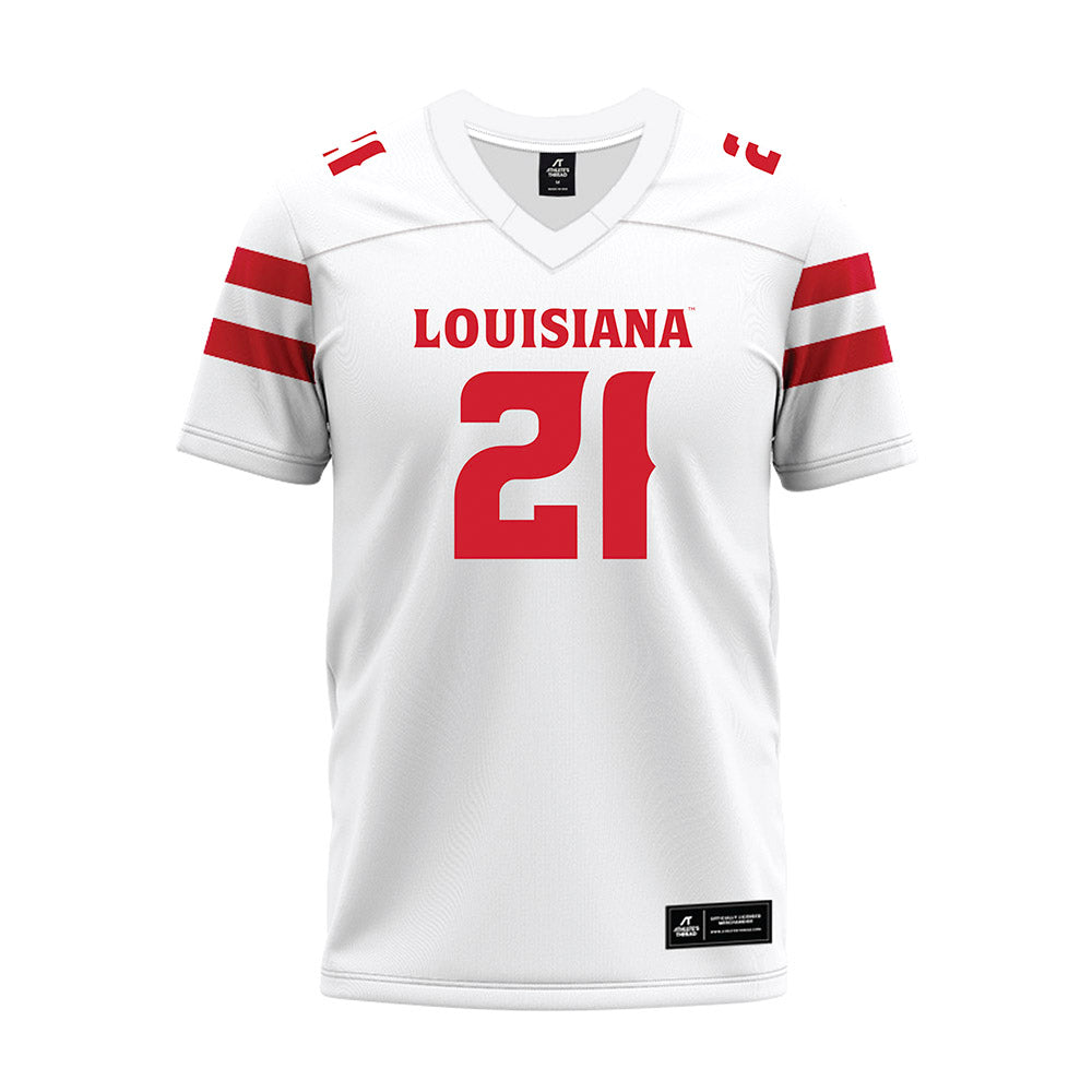 Louisiana - NCAA Football : Zylan Perry - White Premium Football Jersey