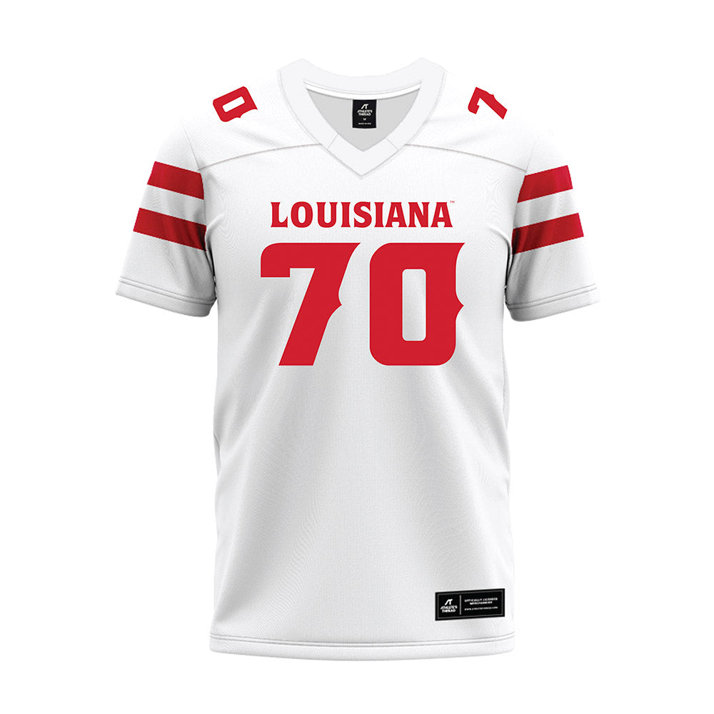 Louisiana - NCAA Football : Jax Harrington - White Premium Football Jersey