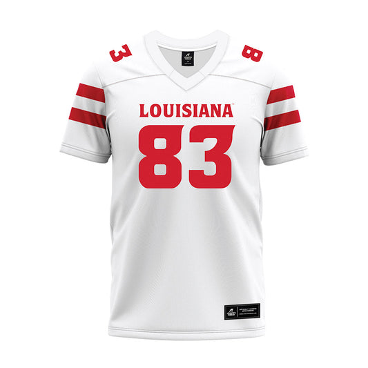 Louisiana - NCAA Football : Bradley Wright - White Premium Football Jersey-0