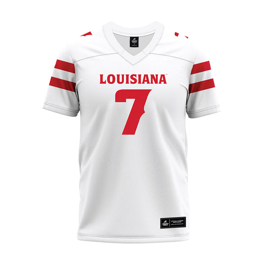 Louisiana - NCAA Football : Elijah Davis - White Premium Football Jersey