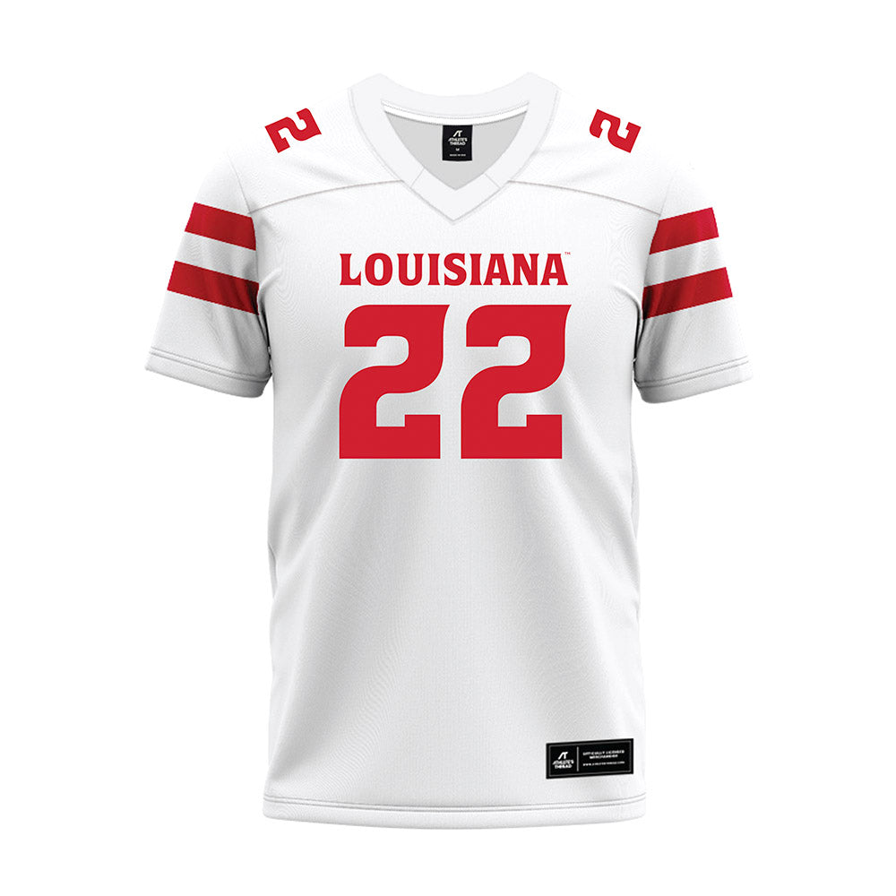 Louisiana - NCAA Football : Kevin Malone - White Premium Football Jersey-0