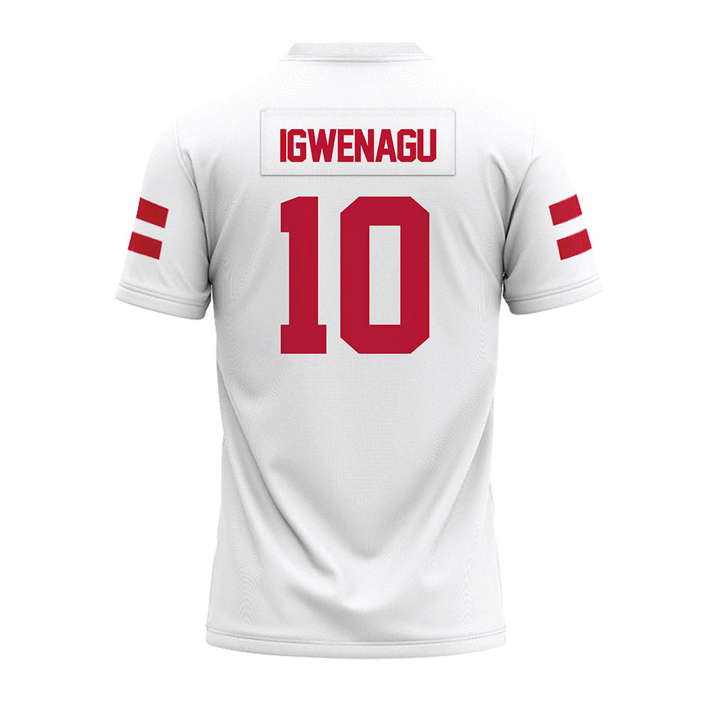 UMass - NCAA Football : Zukudo Igwenagu - White Premium Football Jersey