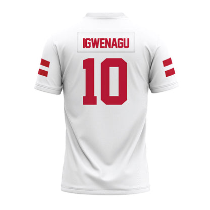 UMass - NCAA Football : Zukudo Igwenagu - White Premium Football Jersey