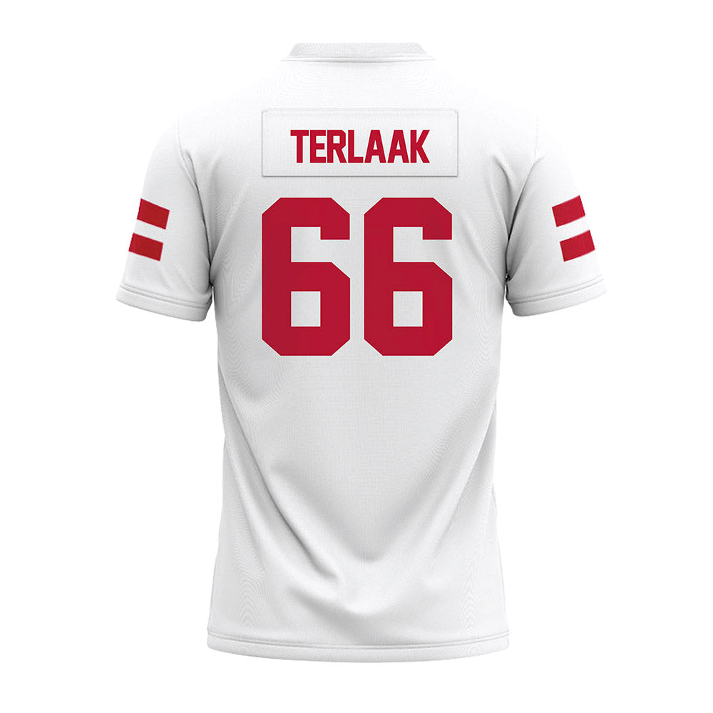 UMass - NCAA Football : Wyatt Terlaak - White Premium Football Jersey