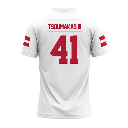 UMass - NCAA Football : Alex Tsoumakas III - White Premium Football Jersey