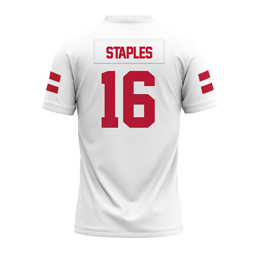 UMass - NCAA Football : Noah Staples - White Premium Football Jersey