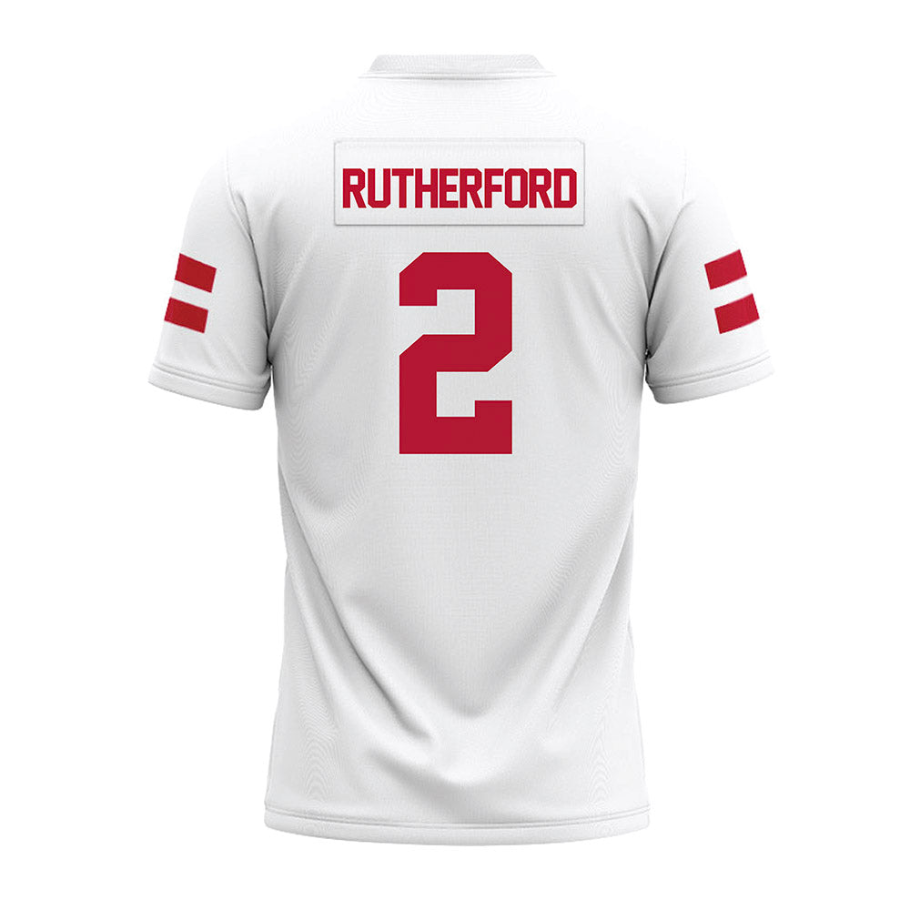 UMass - NCAA Football : Isaiah Rutherford - White Premium Football Jersey