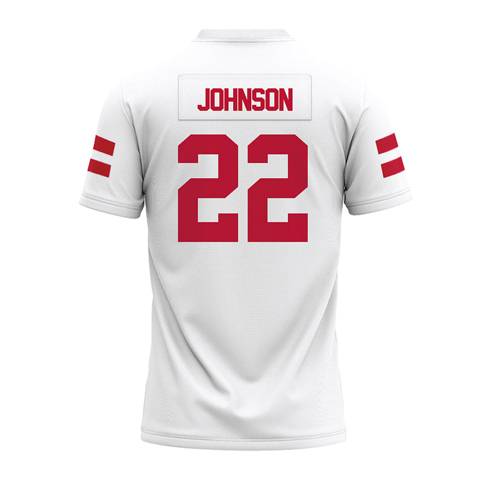 UMass - NCAA Football : Gerrell Johnson - White Premium Football Jersey