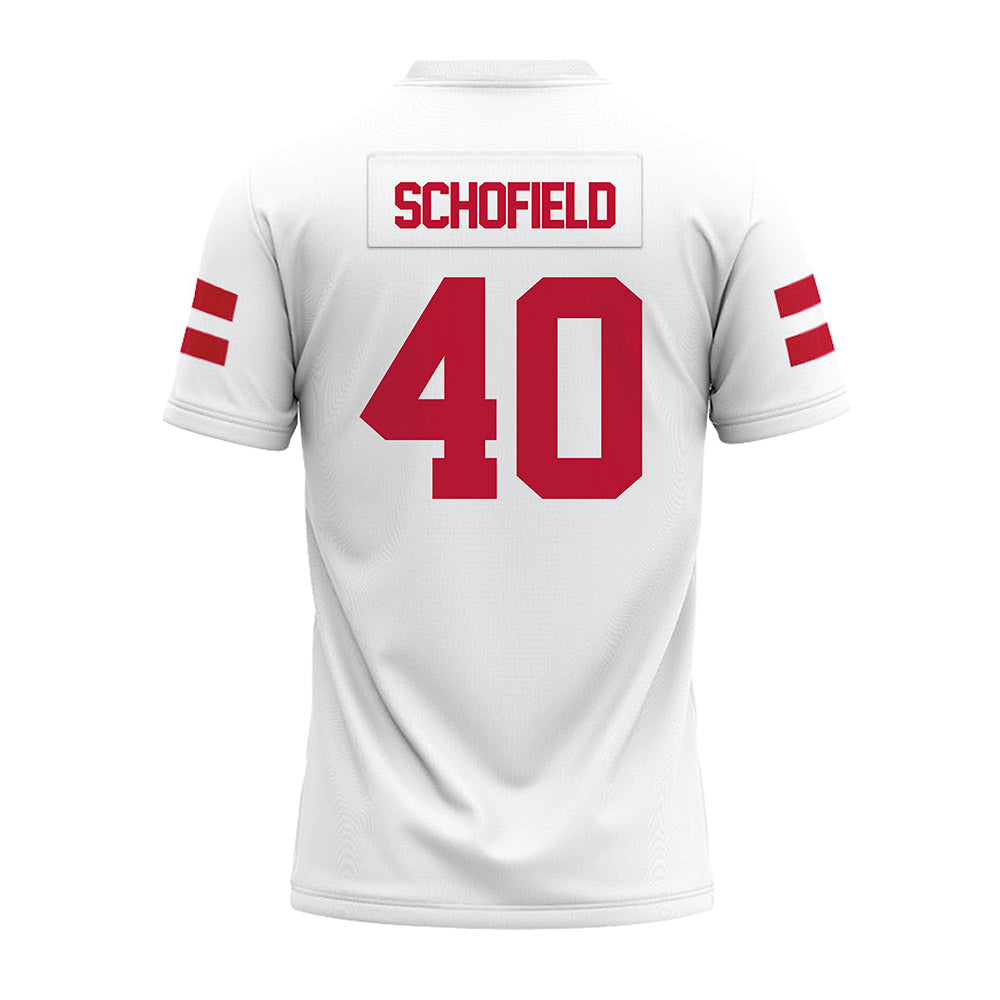 UMass - NCAA Football : Dominic Schofield - White Premium Football Jersey