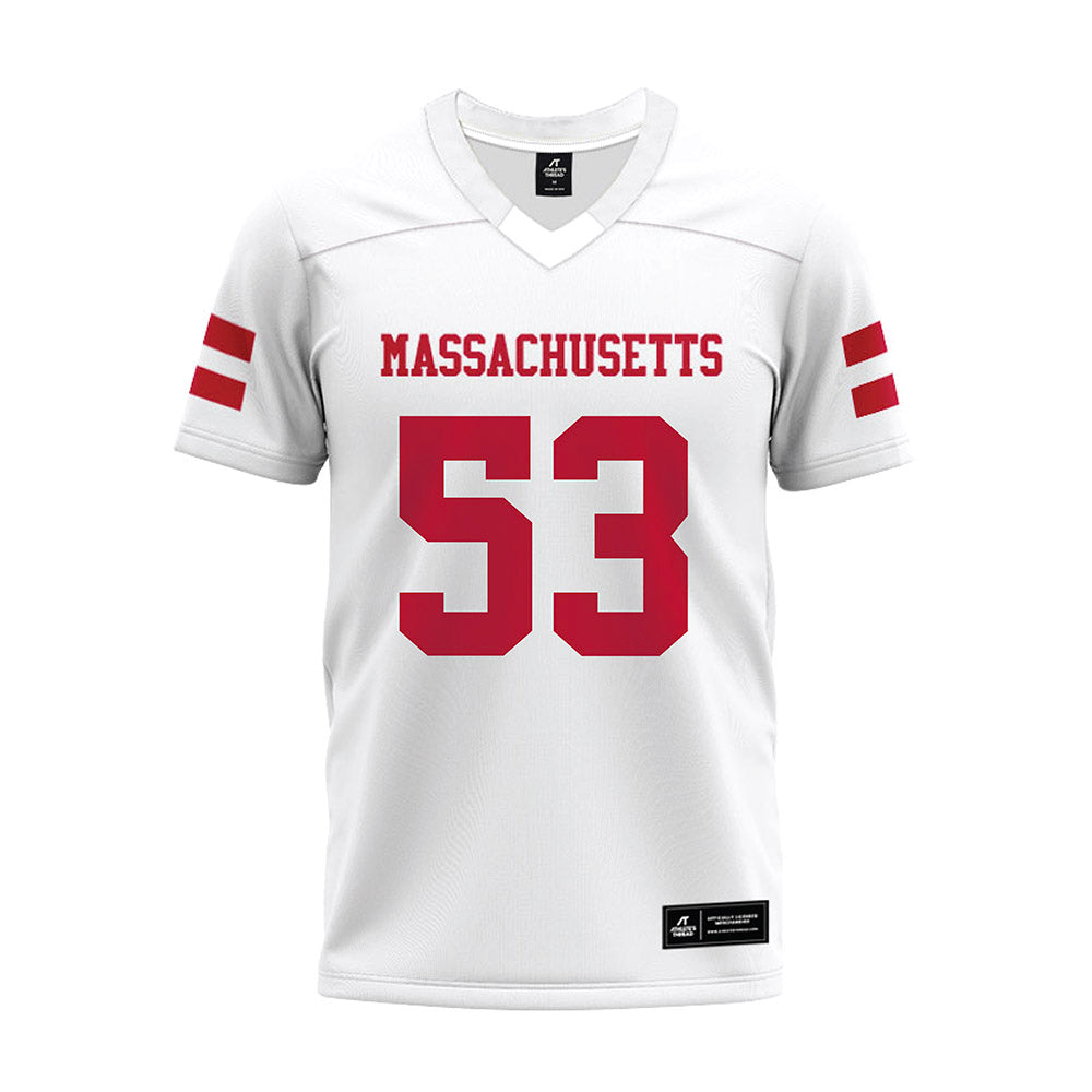 UMass - NCAA Football : Sahnai Swain-Price - White Premium Football Jersey