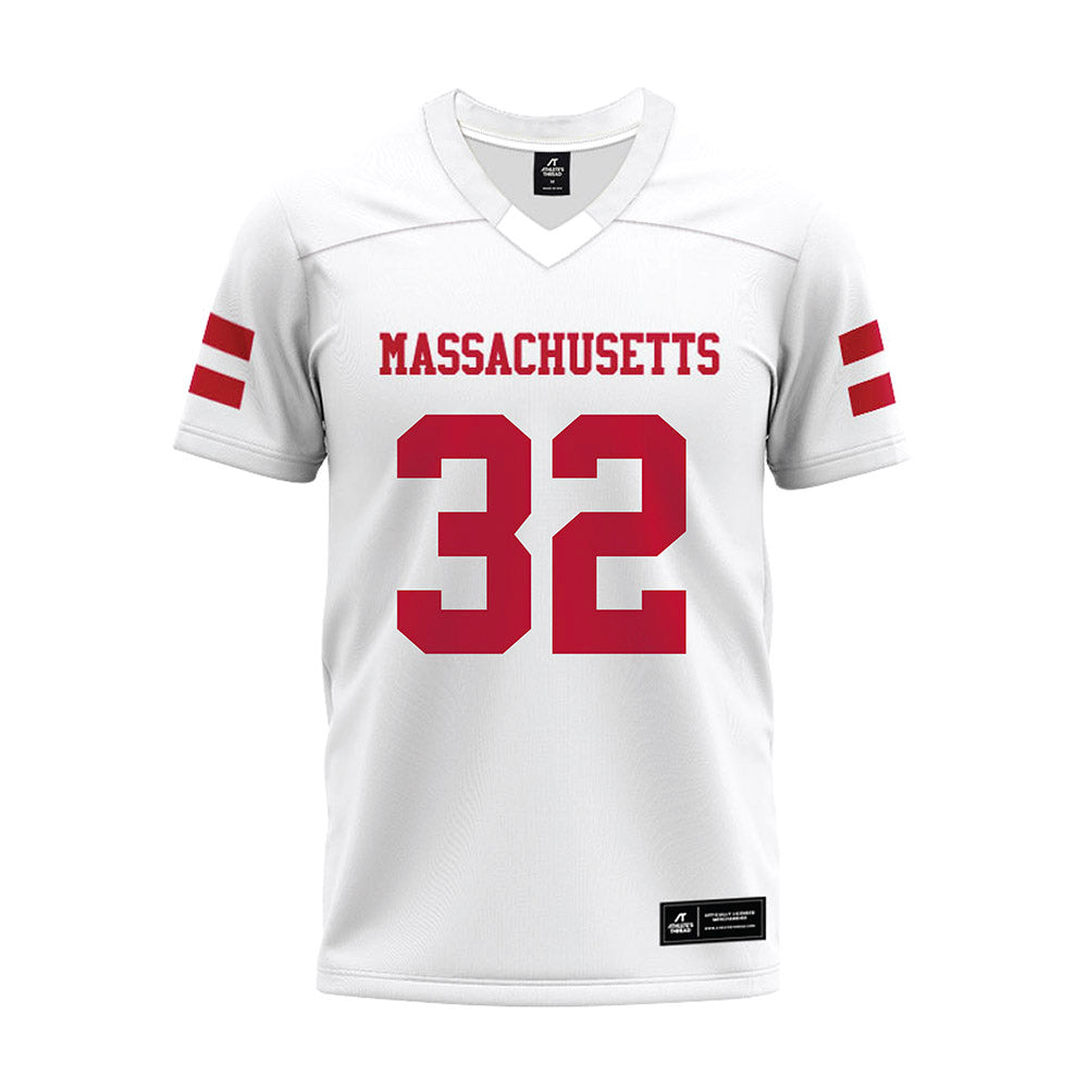 UMass - NCAA Football : Jose Touron - White Premium Football Jersey