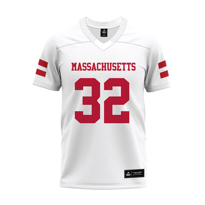 UMass - NCAA Football : Jackson Paradis - White Premium Football Jersey