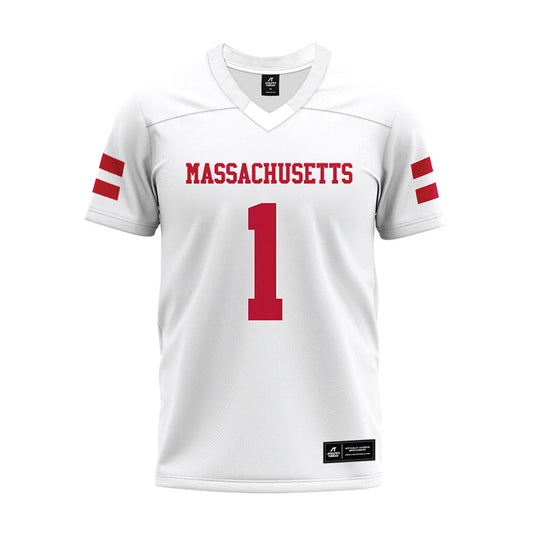 UMass - NCAA Football : Brandon Rose - White Premium Football Jersey-0